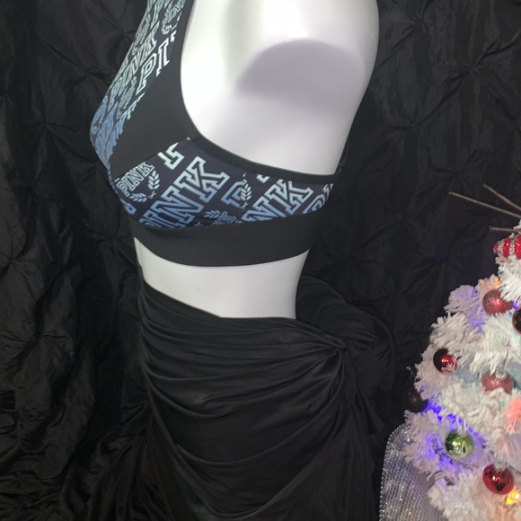 Pink Victoria Secret Ultimate Sports Blue Ombre Bra High-Neck Unlined Sports NWT - Picture 5 of 11